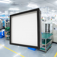 Filtre HEPA H13 en fibre de verre plissée profonde de haute qualité avec cloison H14 OEM Factory