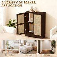 Meuble multimédia vertical en bois à 2 niveaux, conçu pour les routeurs Wi-Fi et les appareils audio, une solution de rangement soignée pour les espaces de bureau.