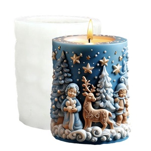 Stampi in Silicone per Regali Natalizi da Ragazza, Utilizzabili per Creare Gesso, Resina, Torte, Candele e Regali - Product Image 5