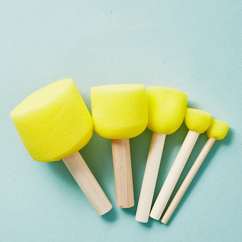 Brosse éponge jaune 5 pièces/ensemble