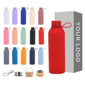 Bouteille isotherme sport en acier inoxydable 500 ml, écologique, à petite ouverture, pour garder au froid, tasse thermique portable, camping 12-24 - Product Image 1