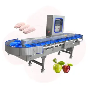 OCEAN Máquina automática de clasificación de peso de gambas, gambas, pollo, mango, manzana, línea de clasificación, máquina de grado para fruta