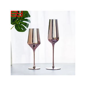 أكواب شمبانيا كريستالية شفافة ملونة أنيقة للهدايا من سونيو بالجملة، بلون ذهبي وردي لحفلات الزفاف - Product Image 2