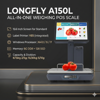 Balance de pesage POS Longfly avec reconnaissance IA, caméra IA, imprimante thermique, processeur Intel Core-i5, 8 Go/128 Go, Wi-Fi/Bluetooth/USB