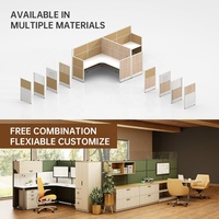 Meubles de bureau modernes en aluminium d'occasion, avec séparation de cadres, partition, vase de bureau, pour salle de travail