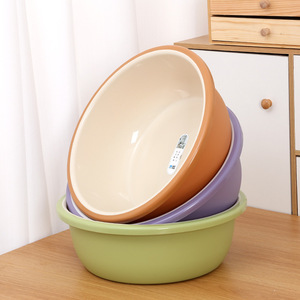 Lavabo Redondo de Plástico Grueso, Verde, Naranja, Morado, para Lavandería del Hogar, Baño de Pies, Uso en Dormitorios Estudiantiles - Product Image 3
