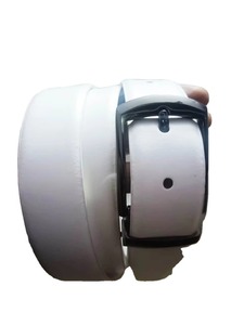 Ceinture en cuir blanc tendance pour hommes, élégante, confortable et polyvalente pour les affaires, les tenues décontractées et formelles - Product Image 2
