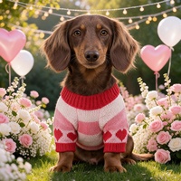 Valentijnsdag trui met hartjes voor katten en honden, lief, schattig, warm en knus, romantisch, feestelijk, leuk cadeau