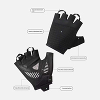 Guantes de Ciclismo Ligeros de Seda, Medios Dedos, Transpirables, Antideslizantes, con Absorción de Impactos, Cierre Magnético, para Fitness, Deportes, Gimnasio y Entrenamiento