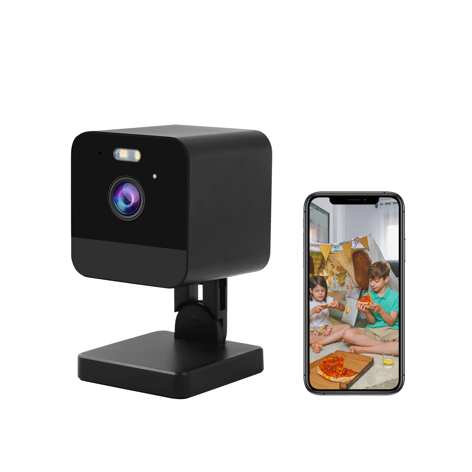 Настенный будильник JideTech 2m, высокое качество, Wi-Fi, беспроводные мини-часы, камера, аудио, ночное видение, умная камера