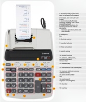 Calculatrice d'Impression Couleur MP-120MG X1225-1 de Bureau Grande à Brancher, Double 12 Chiffres, avec Petit Rouleau de Papier Test et Écran LCD