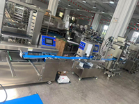 Machine à encruster les boulettes de poisson et les biscuits bicolores à double trémie électrique, machine à garnir et à organiser à grande vitesse pour boulangerie