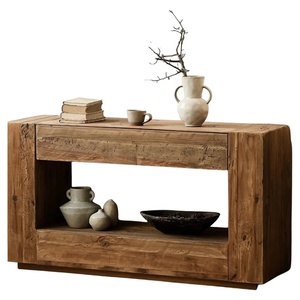 Armoire rectangulaire en bois massif <span class=keywords><strong>de</strong></span> <span class=keywords><strong>style</strong></span> Wabi-sabi, rétro, pour entrée et salon, en pin <span class=keywords><strong>ancien</strong></span> - Product Image 1