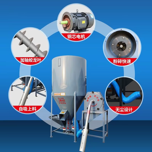 Broyeur-mélangeur vertical auto-amorçant, machine de traitement des grains sans poussière pour porcs, bovins, ovins et volailles - Product Image 3