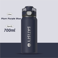 Bouteille isotherme sous vide en acier inoxydable 316, capacité 800 ml, portable, isolation thermique 6-12 heures, pour activités de plein air