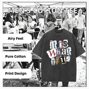 เสื้อยืดคอกลมแขนสั้นพิมพ์ลายกราฟิกสำหรับผู้ชาย ผ้าฝ้าย 100% น้ำหนัก 300 กรัม ระบายอากาศได้ดี กันยับ เนื้อผ้านุ่ม แบรนด์สั่งทำได้ - Product Image 2