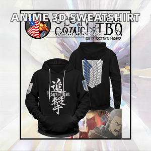 Alta calidad 100% poliéster 3D impreso Attack on Titan sudadera gran oferta Anime Sudaderas con capucha Con Capucha - Product Image 2