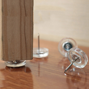 Clous antidérapants pour meubles, clous en plastique transparent épaissis, protecteurs de sol pour pieds de table et de chaise, tête durable avec broche - Product Image 3