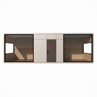 Conteneur de bureau modulaire de luxe de 20 ou 40 pieds, maisonnette préfabriquée portable, mini-cabane