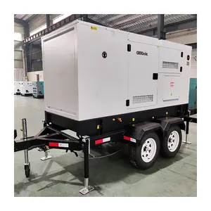 Generatore Diesel mobile con il tipo insonorizzato del rimorchio del baldacchino 50kw 80kw 120kw Genset con gli at