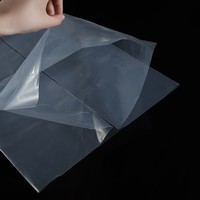 Sac de rangement transparent pour notes auto-adhésives Sac auto-scellant en plastique givré Sac à bouche plat auto-adhésif PE avec votre logo