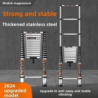 Échelle télescopique MAGDOLI en acier inoxydable épaissi, portable, pliable, pour usage domestique, type A, capacité 150 kg