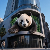 Écran LED publicitaire extérieur Jode P4 P5 P6 P8, mur vidéo LED, affichage 3D à l'œil nu, écran LED pour bâtiment extérieur public