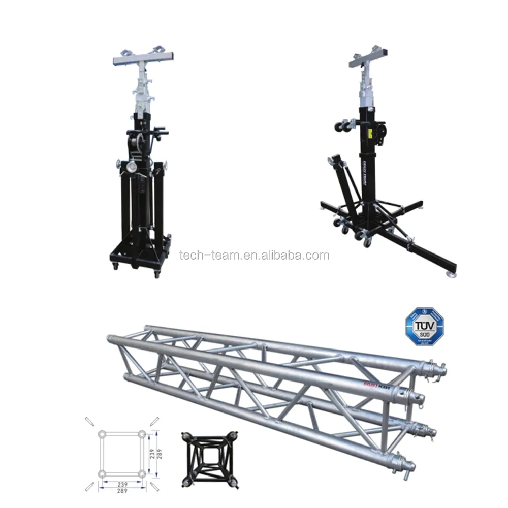 Outdoor heavy duty lifting tower truss lighting stand/crank stand for event lighting truss