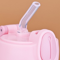 Bouteille d'Eau en Plastique de 600 ml Grande Capacité Portable Double Boisson Dessin Animé