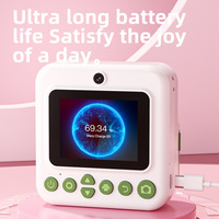 Cámara Instantánea para Niños, Superventas Transfronteriza, Doble Lente, Linda, Mini HD, Impresión Térmica, Pantalla de 2.4 Pulgadas, ABS