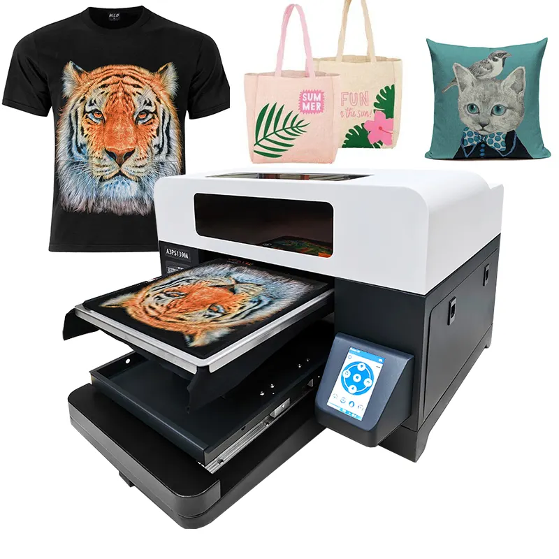 Diy Custom 6 Color Dtg T-Shirt Printer A3 Digital Impresora Dtg Textile Fabric Garment Tshirt Printing Machine