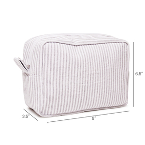 Caja de cosméticos Seersucker color rosa y azul marino, organizador de maquillaje, bolsa de algodón, bolsas de viaje para inodoro, 50 Uds. - Product Image 2