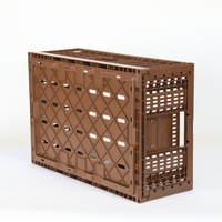 Caisse de rangement pliable en maille ventilée réutilisable, conteneurs en plastique pliables, 100% PP vierge, empilables pour l'agriculture, les fruits