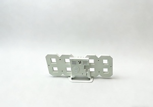 Трансграничные оптовые пластиковые 3D цифровые светодиодные настенные часы с будильником, интеллектуальным отображением температуры, мировым временем и вечным календарем, современный дизайн - Product Image 5