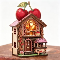 Hamaileon Aimant de réfrigérateur en bois motif cerise mignon 3D, décoration et cadeau pour anniversaire et fêtes, vente en gros