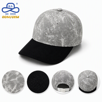 Casquette snapback bicolore personnalisée avec logo sur mesure |   Casquette de baseball texturée à motifs, tendance streetwear, casquette de sport