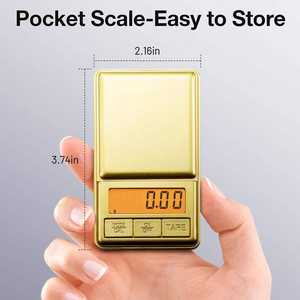 Batterie betriebene Gram Balance Mini Elektronische Taschen waage 200g/0,01g Kapazität Edelstahl für die Gewichts messung von Goldschmuck - Product Image 1