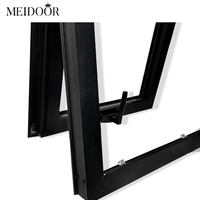 Auvents de Windows cassés thermiquement par double vitrage noir de fenêtre accrochée par le dessus en aluminium européen avec le verre