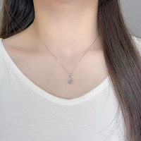 Collier Pendentif en Or 18 carats avec Diamant de Laboratoire, Double Cœur, Papillon, Nœud Papillon Tendance, Cœur Taillé, Réglable, Bijou Fin pour Femme