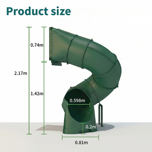 <span class=keywords><strong>Vente</strong></span> directe usine : Toboggan extérieur en plastique anti-UV pour aire de jeux pour enfants, modulable, pour parcs commerciaux et récréatifs - Product Image 6