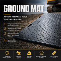 Tapis de sol en plastique HDPE avec trou de poignée, plaque de protection de chantier portable