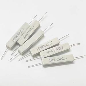 10 pièces 10W résistances de résistance de ciment horizontales 0.1R/0.25/0.47/3/5/6.8/10/47/100ohm/1K/10K47K - Product Image 5