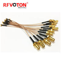 Fourniture d'usine : Connecteur mâle MMCX à angle droit (RA) vers connecteur femelle RP-SMA pour câble de raccordement RG316 (15 cm)