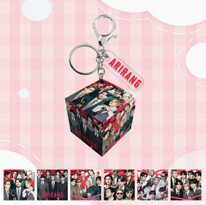 Porte-clés <span class=keywords><strong>cube</strong></span> magique ARIRANG 35 mm, best-seller, pendentif, cadeau gratuit pour les fans des K-Pop, porte-clés Bangtan Boys, breloques - Product Image 5
