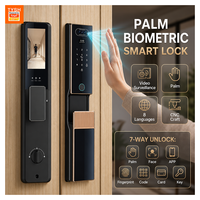 TYSH Acht Talen Video Slimme Deurvergrendeling Palm Biometrische Gezichtsherkenning WiFi 5000mAh Lithium Batterij CNC Slotenfabriek