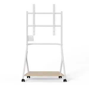 Stable TV Trolley with Movable Wall Mount Bracket LED/LCD Space-Saving Cart for LCD Plasma TVs Plate Fixed TV Mounts & Carts