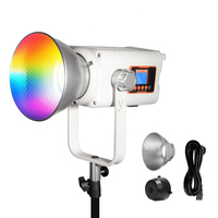 Yidoblo - Luz LED COB RGBW de 300 W, 2700 K, 6500 K, Fuente de Alimentación de CA, Luz LED de Fuente Puntual Continua para Producción de Videos de YouTube y TikTok