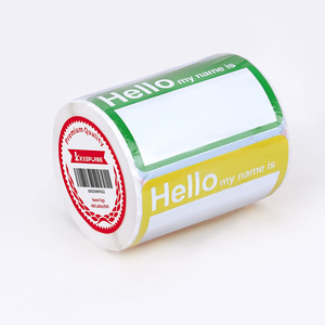 Carta di rame ecologica multicolore <span class=keywords><strong>ciao</strong></span> il mio nome è adesivi per etichette con nome adesivo per bambini - Product Image 2