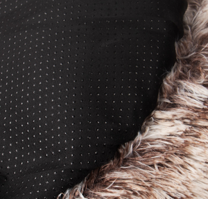 Venta al por mayor Durable Cozy Palm Shape Fluffy Pet Grande Lavable Perro Gato Felpa Rosa Gris Marrón Cama Suave - Product Image 4