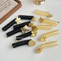 Bande élastique haute cheveux attachés ne fait pas mal corde à cheveux queue de cheval corde à cheveux tempérament simple cordon téléphonique bandeau